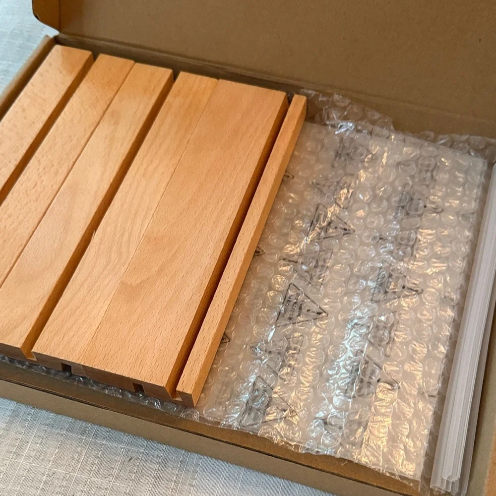 Set of 6 -New Natural Oak Acrylic Sign/Picture Frames